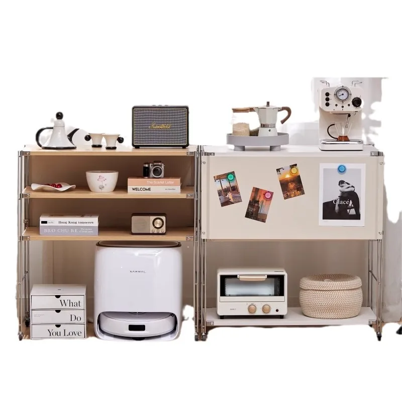 

Movable simple rack multi-layer adjustable sweeping robot storage cabinet