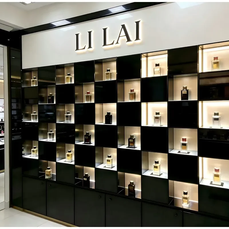 Jewelry Showcases on the Wall Jewelry Wall Unit Showcases Slatwall Panel Display Cabinet for Jewelry Store