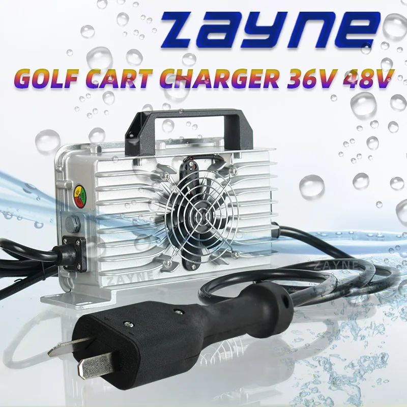 

ZAYNE IP67 Waterproof 36v 48v 60v 72v 20a 25a Lead Acid lithium Battery Charger Golf Cart Club Car Forklift EZGO TXT RXV Charger