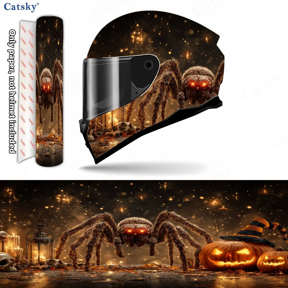 Brilliant Spider Pattern Helmet stickers , PVC Material Multifunctional Helmet Stickers, Scratch-Resistant & Fade-Proof, Easy to
