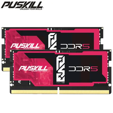 PUSKILL DDR5 Notebook RAM 32GB 16GB 8GB 5600MHz 5200MHz 4800MHz CL46 CL42 CL40 1.1V 262-Pin Laptop SODIMM Memory