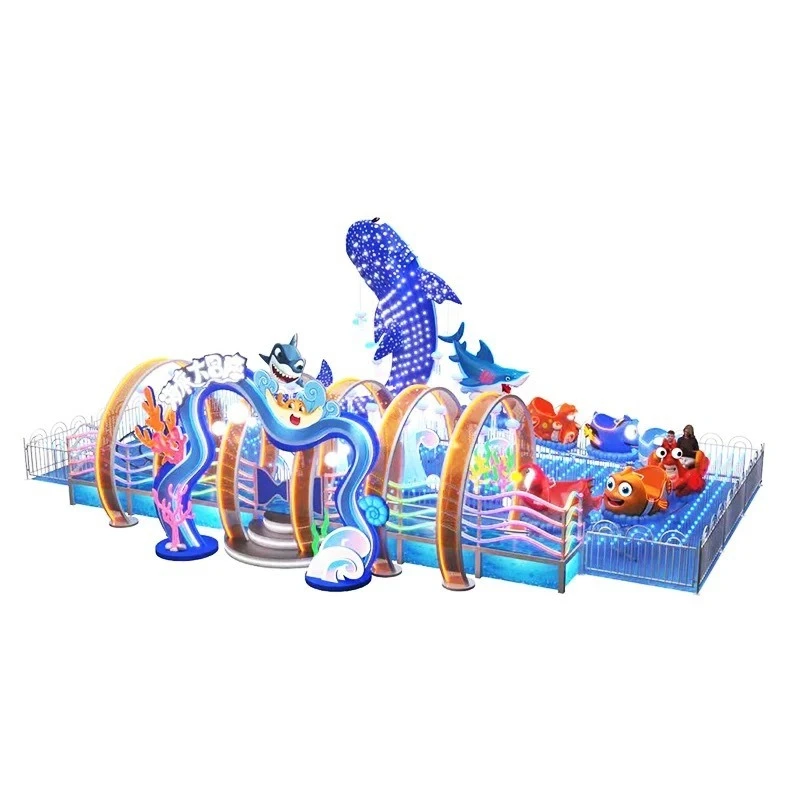 

Outdoor new 12-seat underwater adventure Amusement equipment Plaza shopping mall track Children's roller coaster Chicken Run