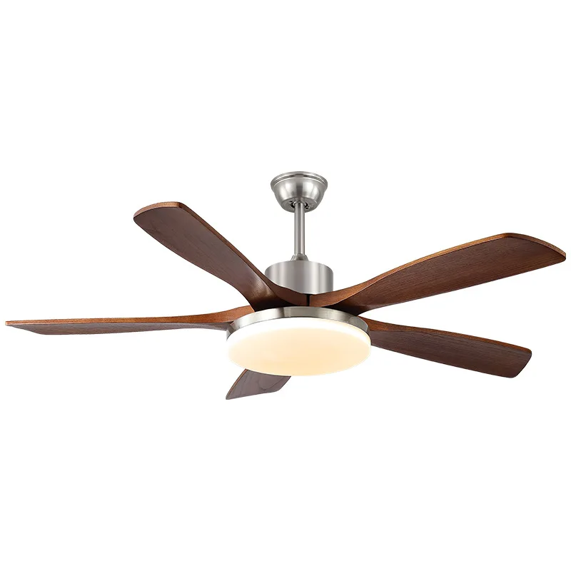 

Walnut fan light Living room eye protection Bedroom light Dining room New Chinese full spectrum dining room Study solid wood fan
