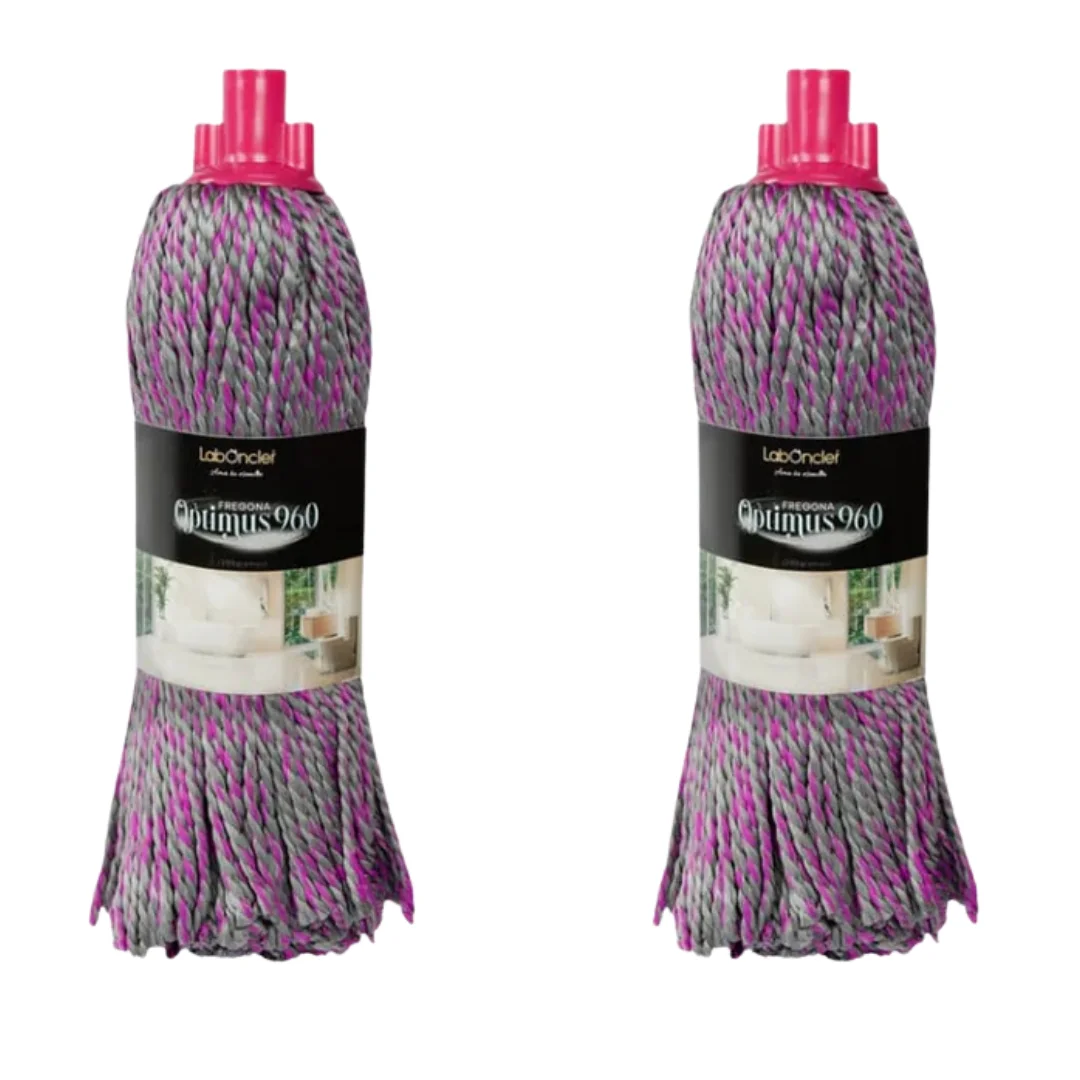 Fregona Optimus de Laboncler ecojin eco jin + Fregona Trapeadora Elige el Pack que Mejor se Adapte a Ti. Fabricadas bajo los Estándares de Calidad más Rigurosos para un Rendimiento Único, con Millones de Hilos de Microfibra Natural Ecojin fregonas ecojin