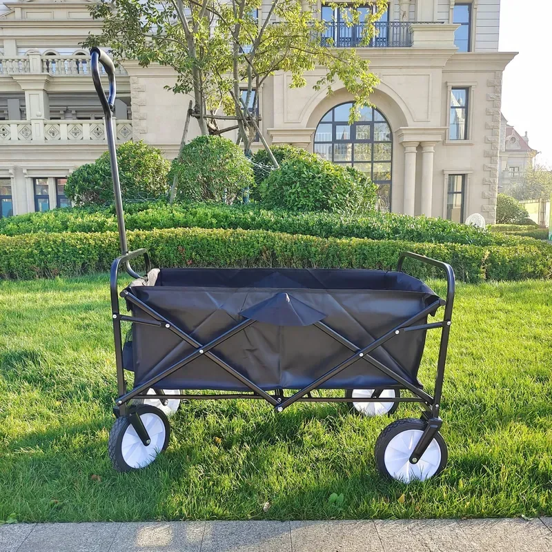 Foldable Portable Stall Cart Four Wheel Mobile Tool Trolley for Outdoor Camping Night Market Express Transfer Heavy Duty