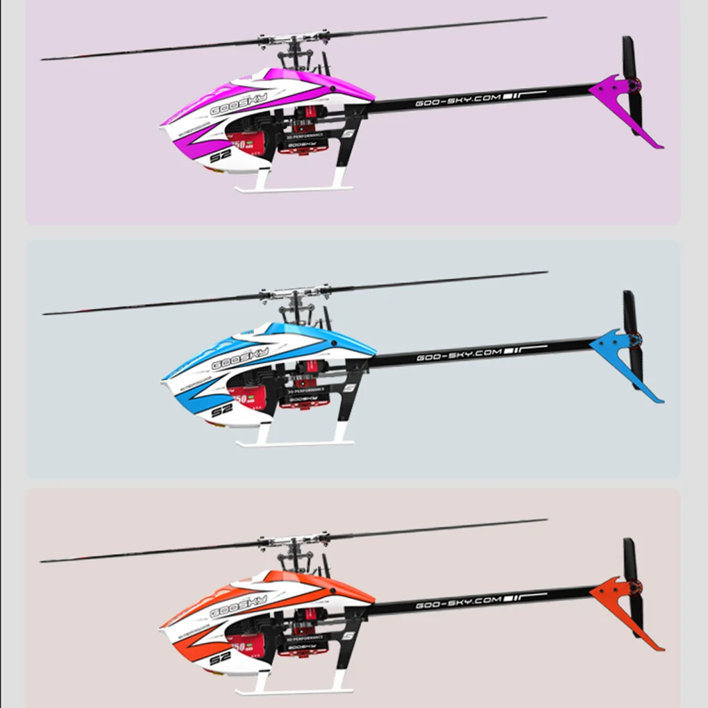 Goosky S2max RC Helicóptero BAF080001 3D Stunt 6 canais com motor duplo sem escova brinquedo modelo de avião de controle remoto