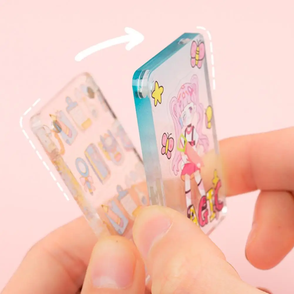 Handmade  Sturdy Acrylic DIY Photo Ornament Smooth Edge DIY Photo Ornament Gradient Colors   Students Gift