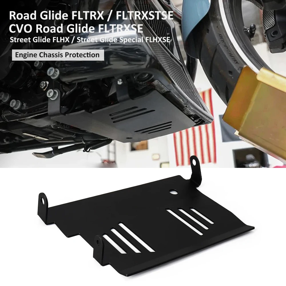 

Motorcycle Skid Plate Engine Guard Chassis Protection Cover Bellypan Under Cowling Fairing Shrouds For CVO Road Glide FLTRXSE