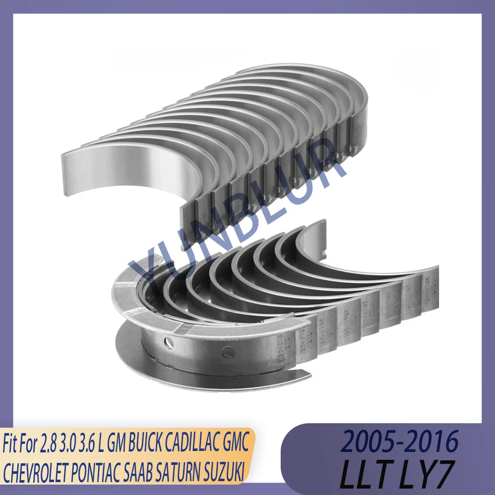 

STD 0.25 0.5 Main & Con-Rod Bearing Set Fit 2.8 3.0 3.6 L 05-16 For GM BUICK CADILLAC CHEVROLET GMC PONTIAC SAAB SATURN SUZUKI