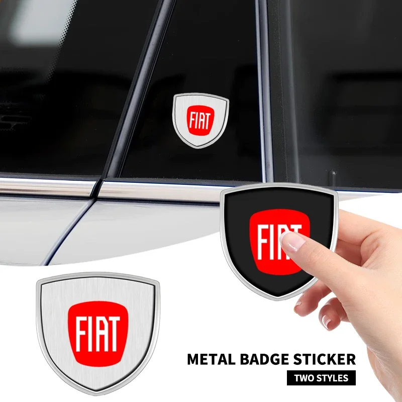 3D Metal Car Body Fender Emblem Shield Stickers Decor Auto Accessories for Fiat Stilo Bravo 500 Punto Panda Pondo Abarth Doblo