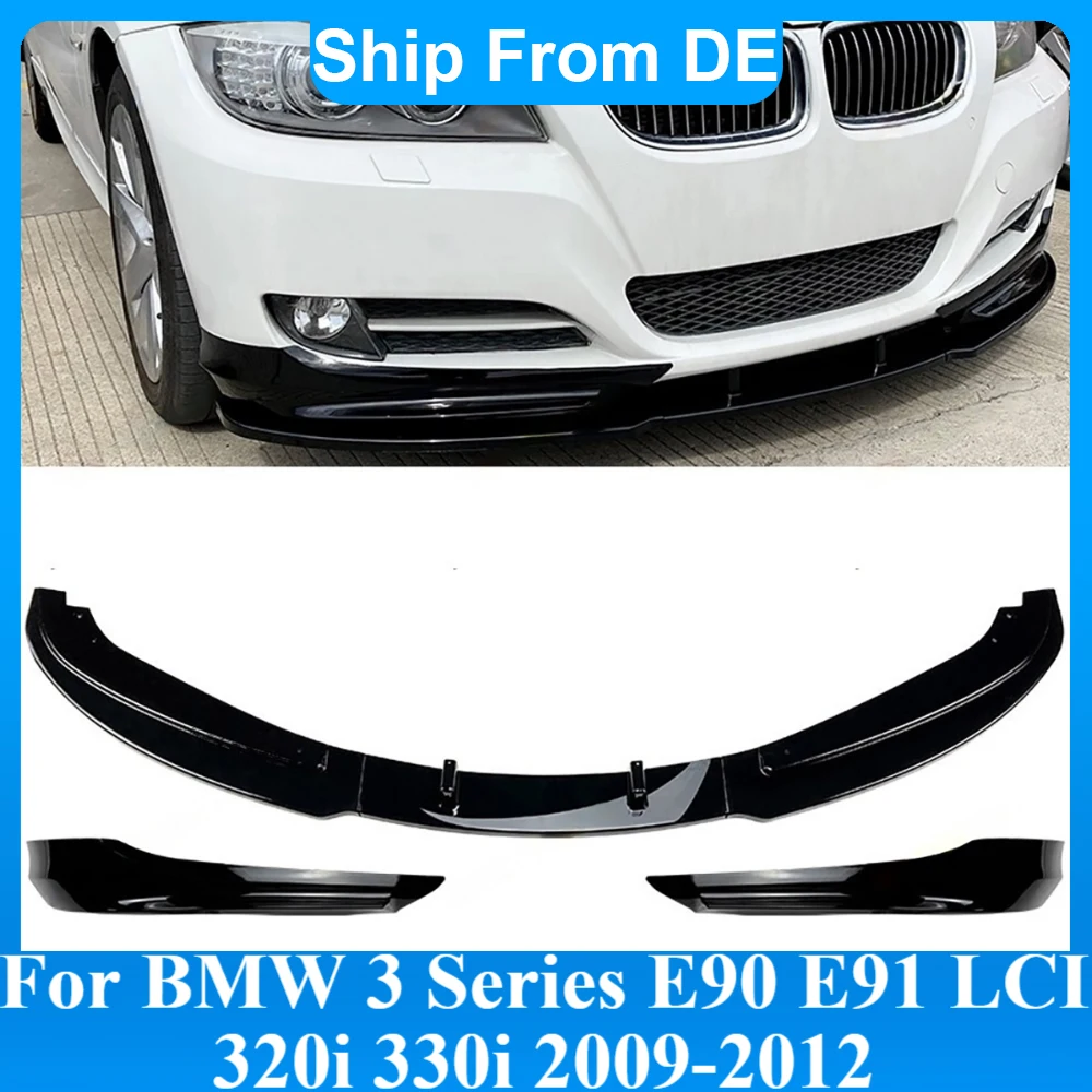 Labbro Paraurti per BMW Serie 3 E90 E91 LCI 320i 330i 2009-2012 Spoiler Splitter Diffusore Protezione Paraurti Anteriore Kit Carrozzeria Tuning