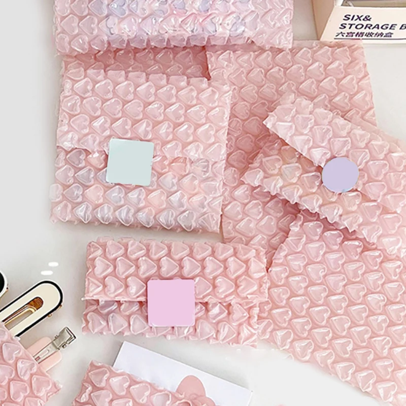 5pcs Pink And Rose Love Bubble Bag Gift Protection Bag Envelope Mail Bag Bubble Bag