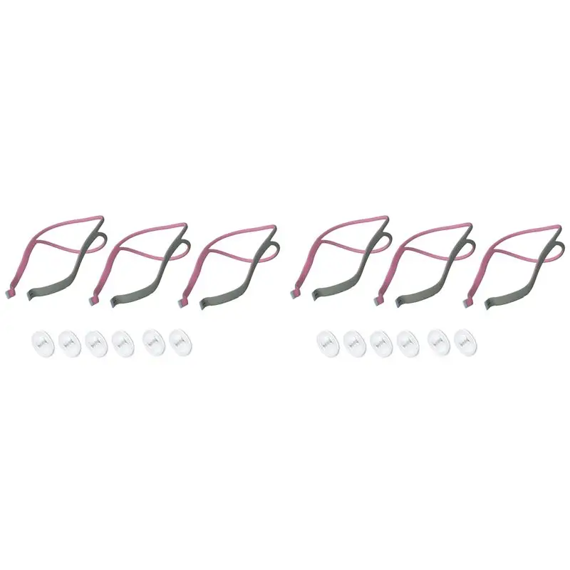 6-個のヘッドギア-cpap-レスメッドエアフィット-p10-鼻枕-cpap-マスクストラップ-6-つの弾性ストラップ-12-つの調整クリップ