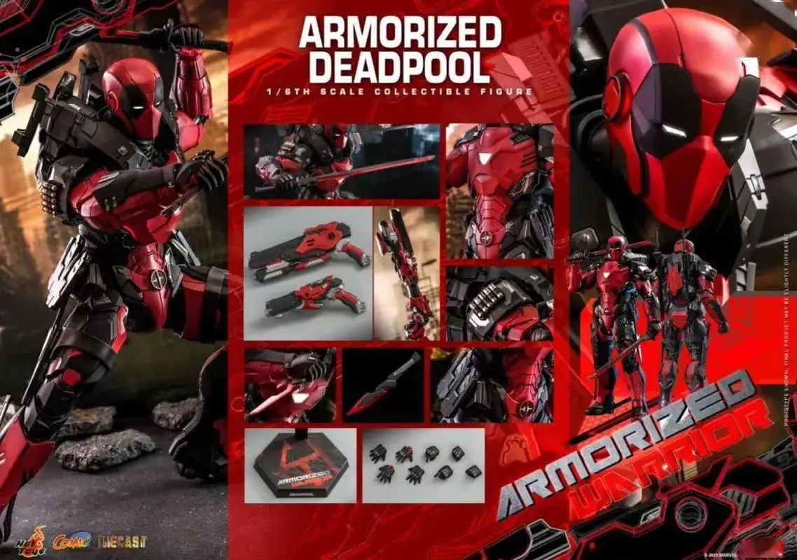 Original Hts Cms09d42 Deadpool Armorized Alloy Die-Cast 1:6 Alloy Action Figure Hobby Collectible Model Toys Figures Gifts