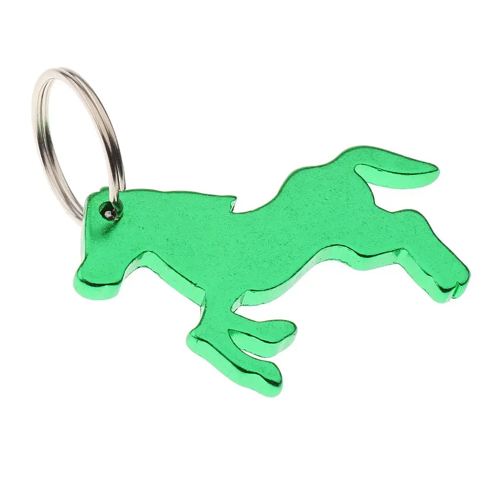 Aluminum Horse Pattern Bottle Opener with Keychain Bag Pendent