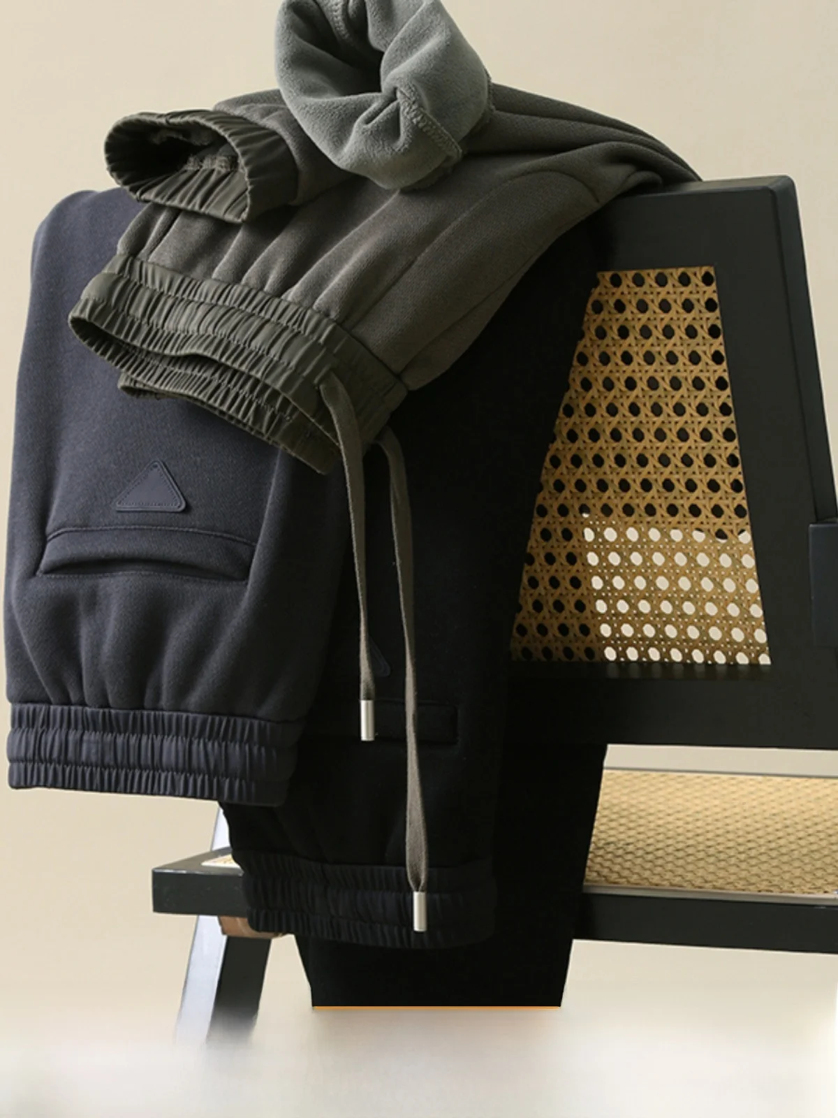 

Pookytage мужские тонкие осенне-зимние повседневные спортивные штаны на подкладке с эластичной резинкой на талии, свободные молодежные прямые брюки