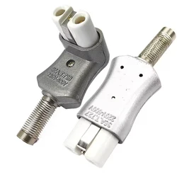 1PCS White Ceramic C7 Industry Connector C8 Female Male Power Socket Plug Electric Oven Cooker Charge Outlet 35A 600V 5mm 6mm