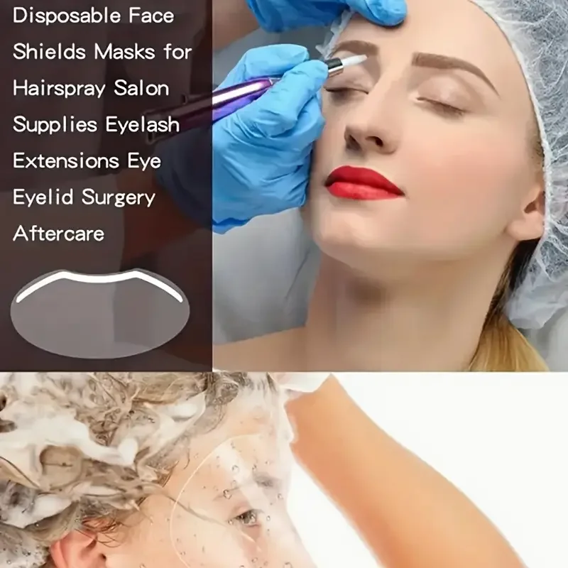 100 Pcs Clear Shower Eye Shield Protectors