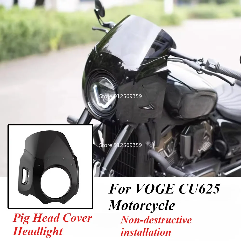 For VOGE CU625 CU 625 Motorcycle Modification Pig Head Cover Headlight Trim Cover Front Decorative Cover Accessories