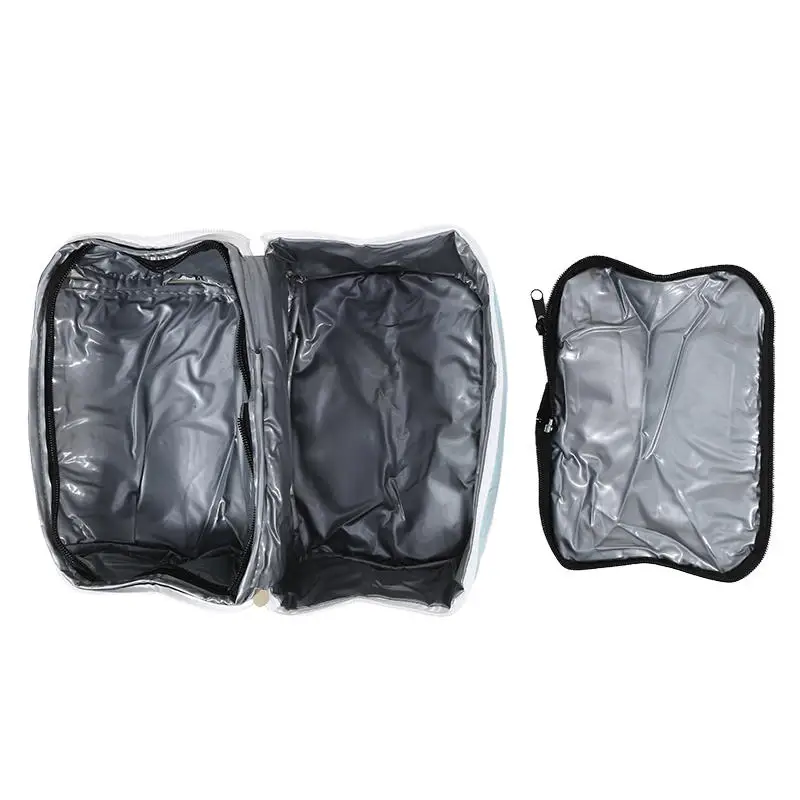 حقيبة بينتو بطبقة مزدوجة وحقائب عازلة سميكة بكتف واحد وسهلة الحمل وحقيبة تخزين صندوق الغداء بسعة كبيرة وحزمة ثلج للنزهات