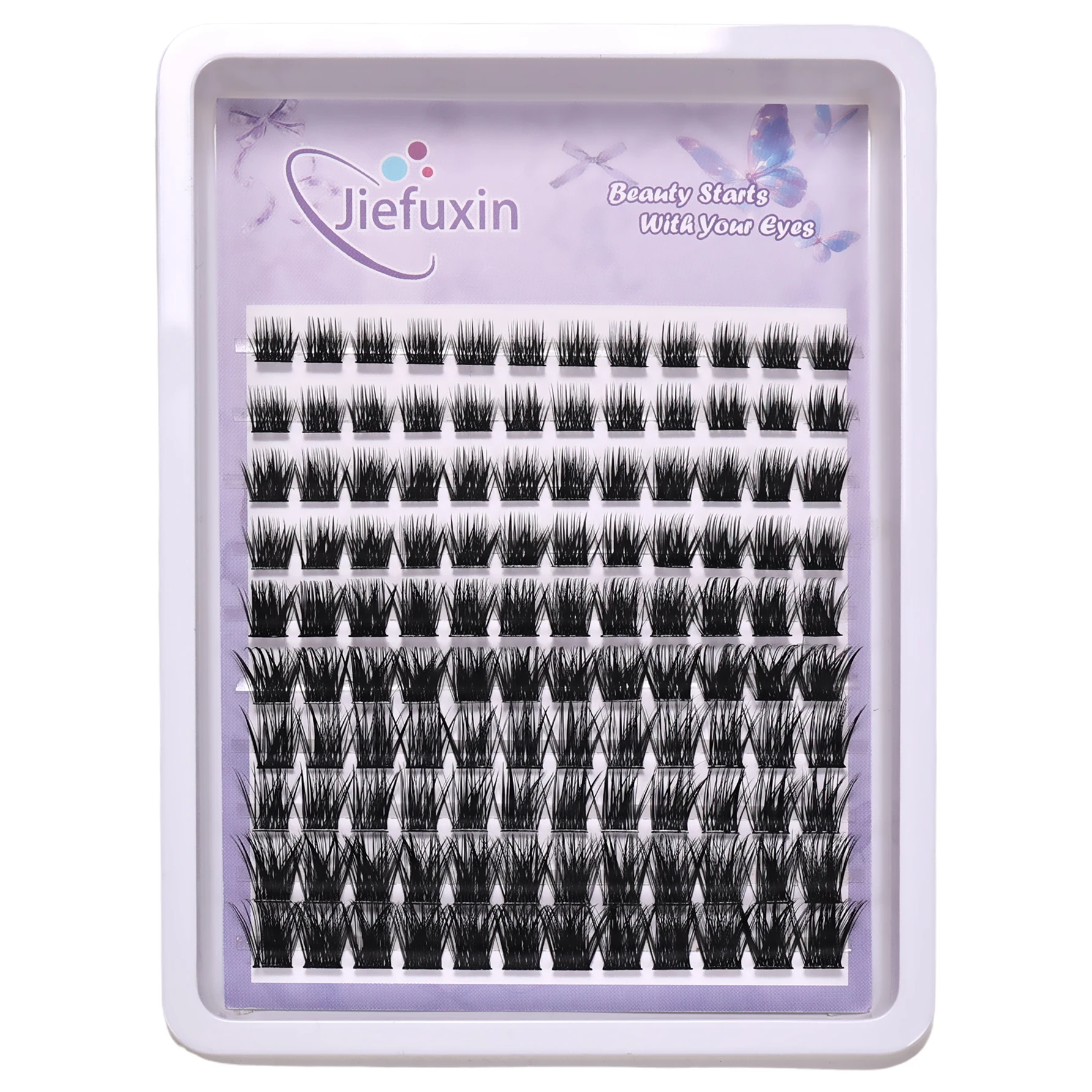 مجموعات الرموش 120 قطعة رموش عنقودية 8-16 مللي متر ملحقات رموش فردية Wispy رموش ذات مظهر طبيعي D حليقة رموش عنقودية منفوشة #5