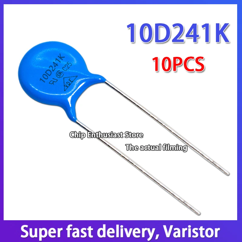 10 قطعة Varistors 241KD10 10D241K 240V القطر 10 مللي متر DIP-2 10%