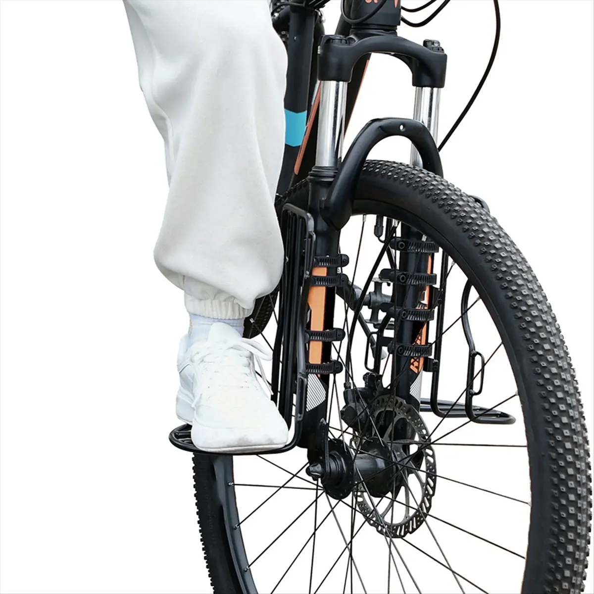 

Крепление для велосипедной передней вилки AB31 с металлической сумкой-органайзером, дорожные велосипедные багажники, грузоподъемность 10 л, портативная велосипедная сумка-аксессуар, 2 шт.