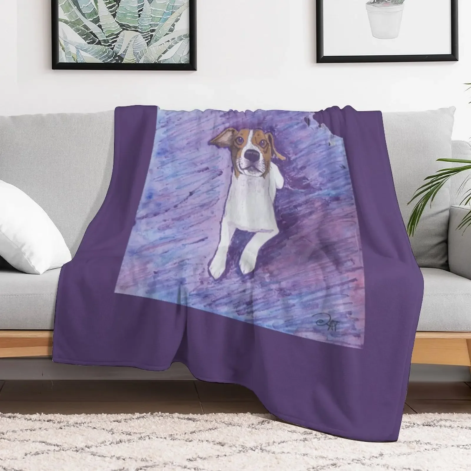 CJ the Jack Russel Terrier Throw Blanket Thermals For Travel Winter beds Fashion Sofas cosplay anime Blankets