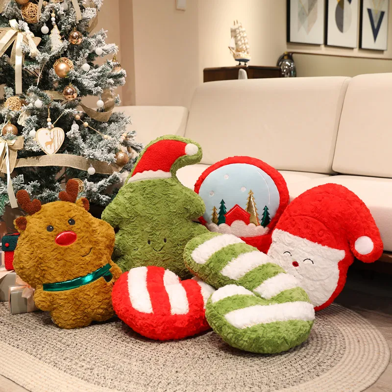 

Christmas Atmosphere Decoration Home Plush Cane, Xmas tree,Elk,Bell,Santa Claus, Crystal ball Plush Doll Christmas Gift For Kid