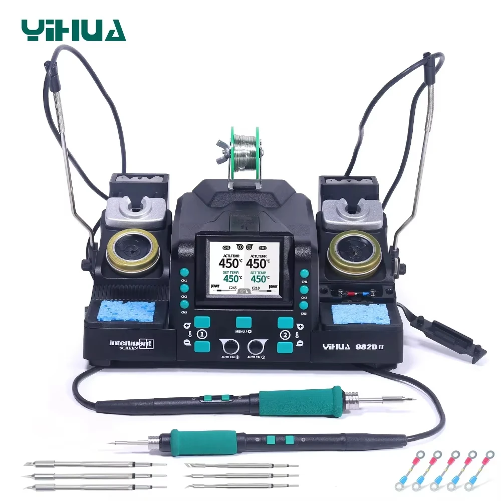 YIHUA 982D-II 2 In1 Micro Soldering Kit with Type 210 and 245 Micro Soldering Iron Station