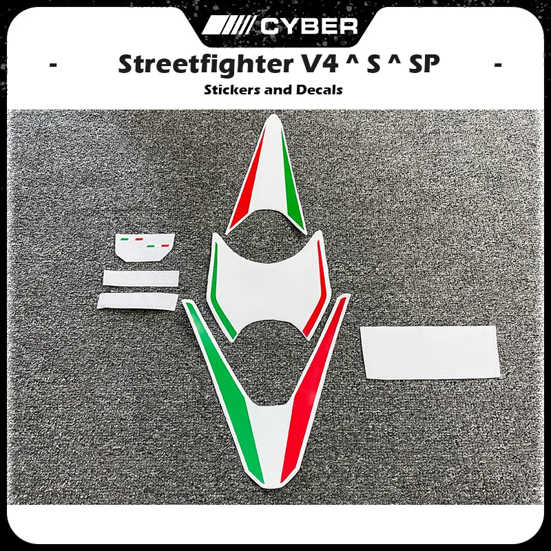 For Ducati Streetfighter V4 V4S V4SP Sticker Decals Motorcycle Fairing Head Shell Tricolor Decal Sticker Tricolor Stickers