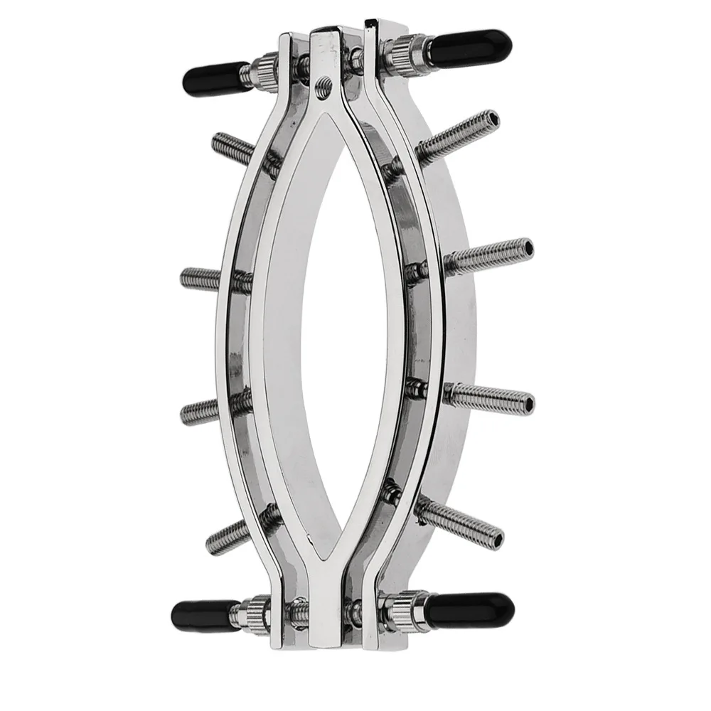 Morsetto per labbra femminile in metallo clitoride G spot tease inside vision spy giocattoli del sesso vaginale morsetto per zoccoli della vagina 8 viti