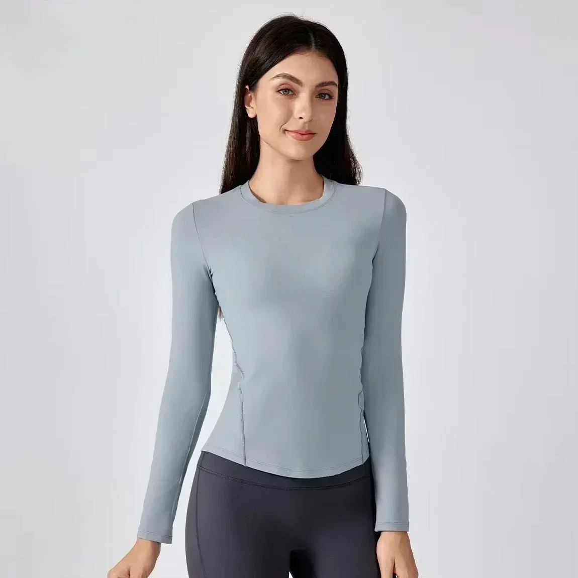 Lemon Women Sports Long Sleeved T-Shirt Naked-Feeling Yoga Top Slim Fit Elastic Skin Friendly Pilates Training Fitness Shirts