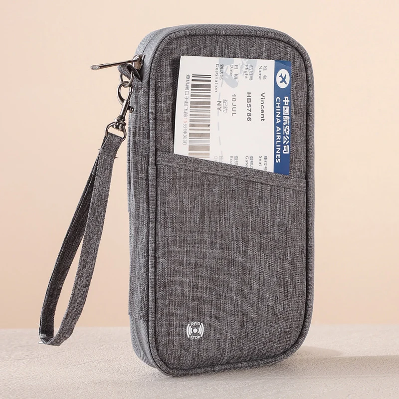 

Family RFID Blocking Passport Holder Wallet - Travel Document Organizer with Credit Card Case, Essential Travel Bag.