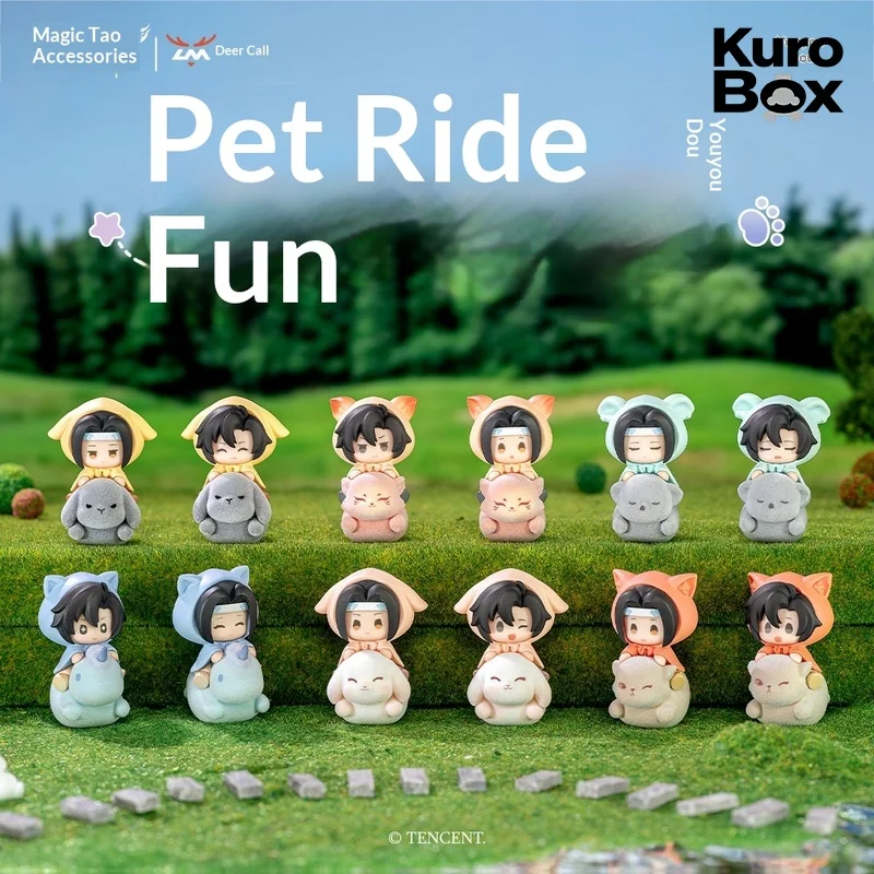

New Hot Lu Ming Mo Dao Zu Shi Cute Pet Ride Yuan You You Bean Series Blind Box Wei Wuxian Lan Wangji Mini Figures For Anime Fans