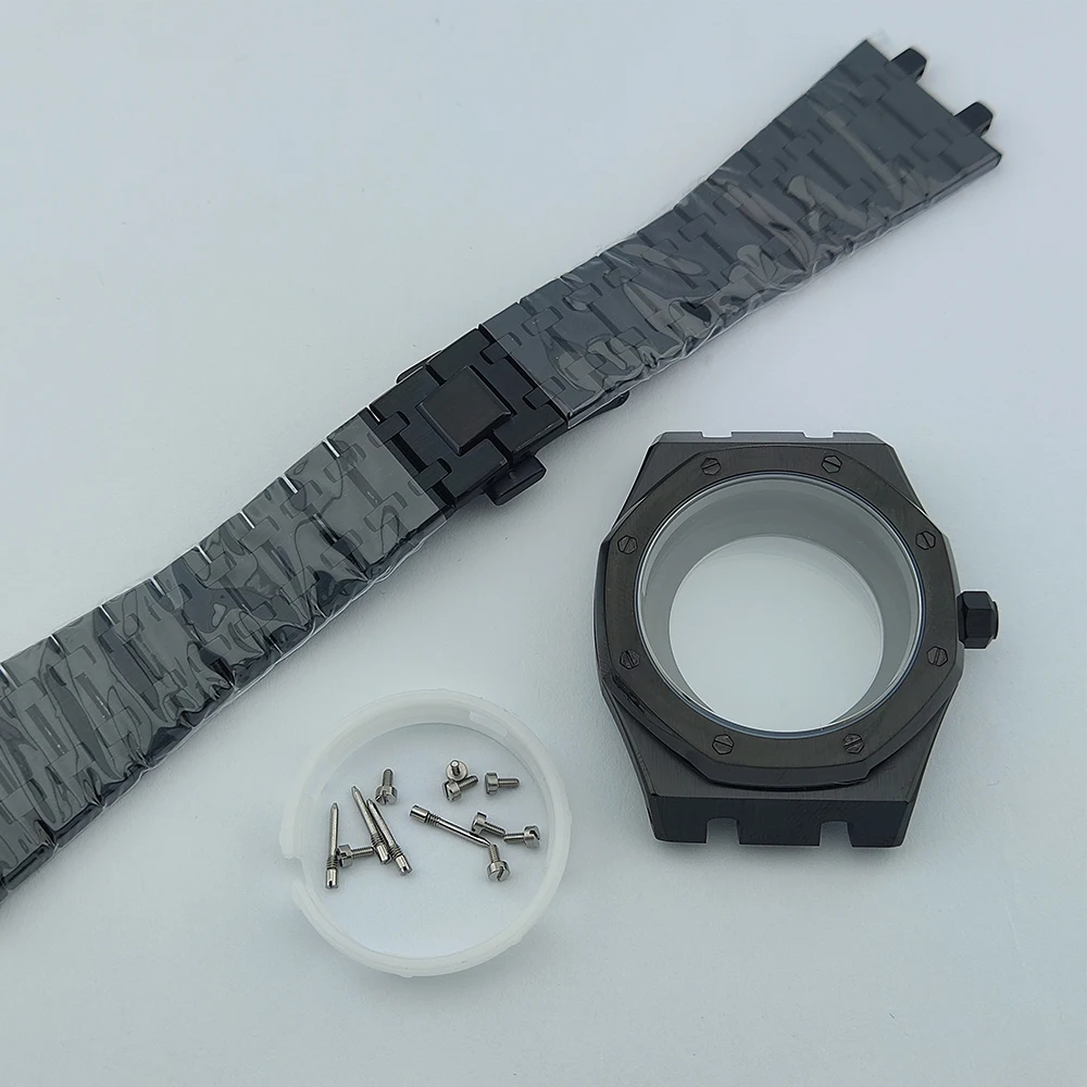 42mm NH35 Gehäuse Uhrengehäuse Armband Saphirglas Edelstahlgehäuse Passend für 31,8mm NH35 Zifferblatt Uhrenteile