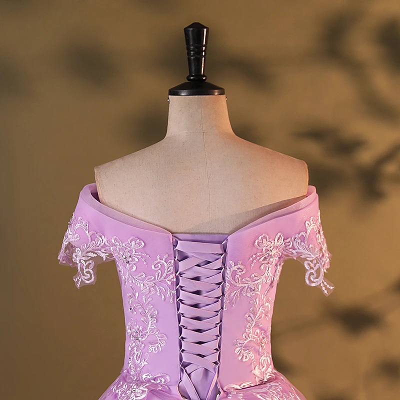 Couleur bonbon hors de l'épaule dentelle pas cher 15 robes de Quinceanera Appliques perles robe de remise des diplômes Vintage grande taille personnalisé