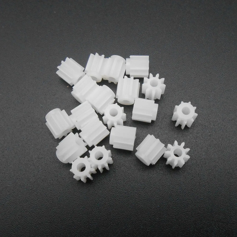 

20Pcs 0.5M 0.5 Modulus Spur Gear Pinion Aperture 2mm 1.95mm 9 Teeth With 1MM No Teeth Shoulder 2A Tight Fit 9T 2A 5.3MM X 5.5MM