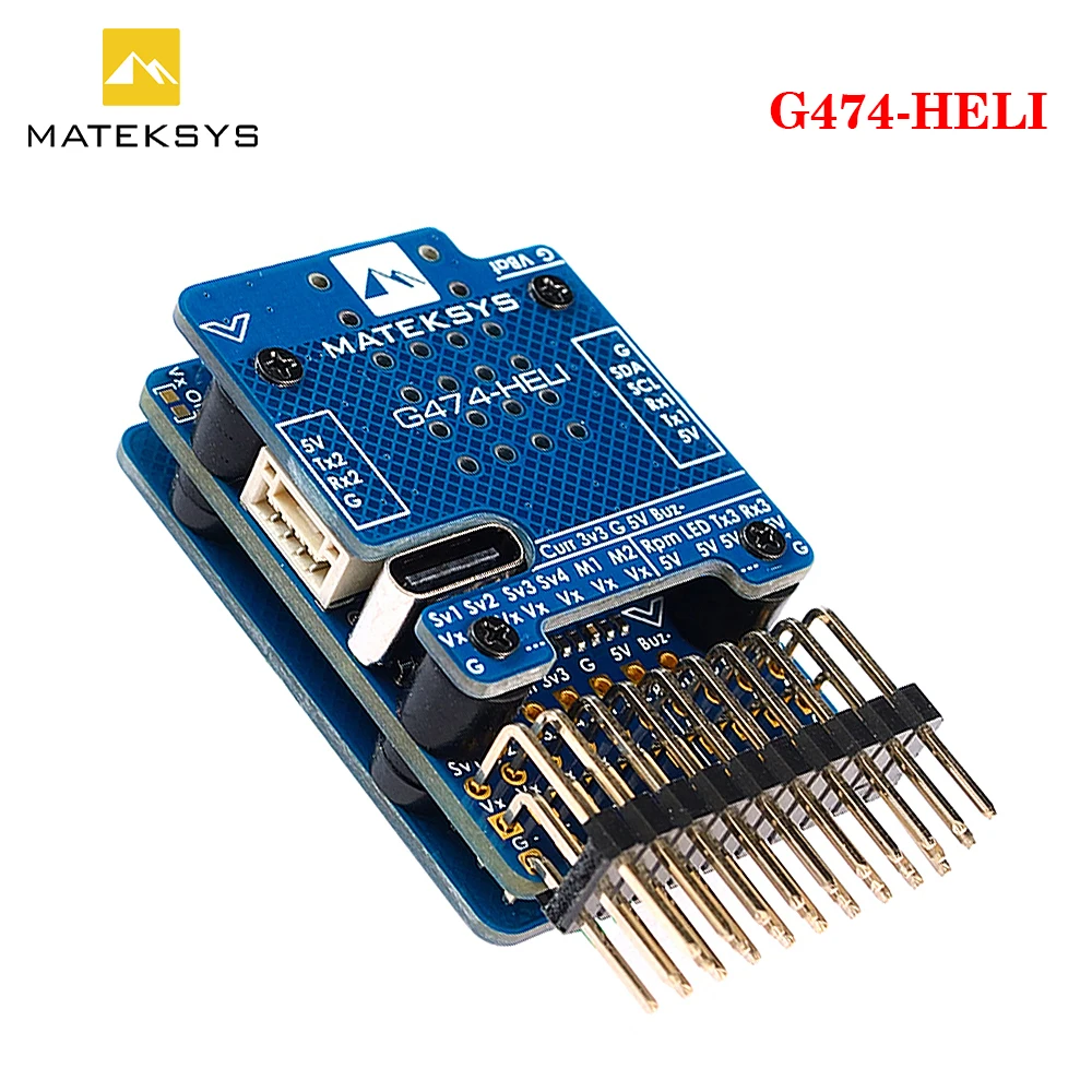 MATEKSYS RC HELICOPTER CONTROLADOR INFIL G474-HELI STM32G474 ICM42688P SPL06L 2x BEC Rotorflight firmware para RC FPV Drone