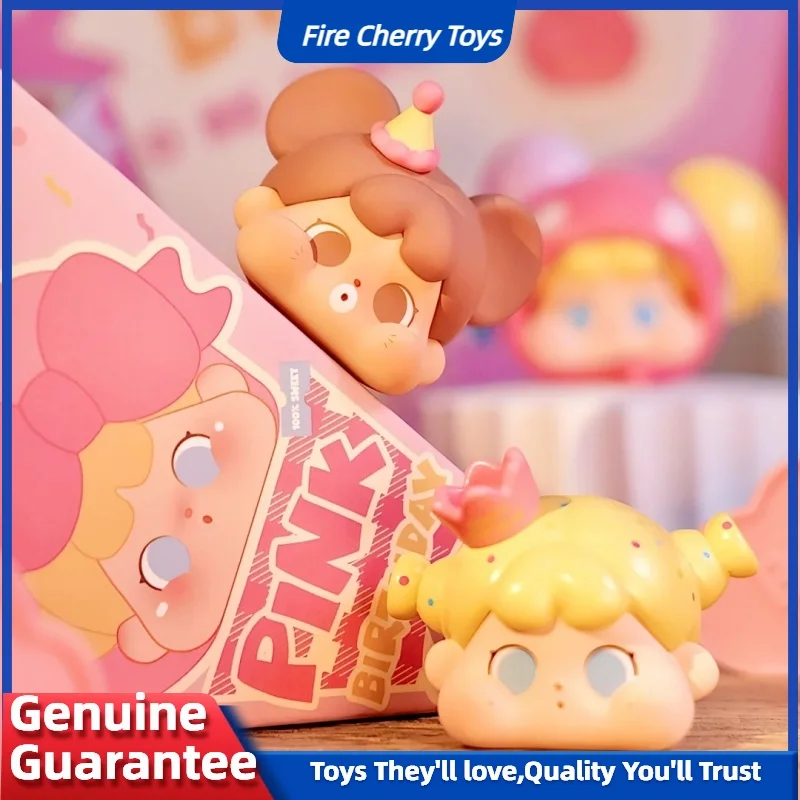 جديد Qoqo Miniface الوردي عيد ميلاد سلسلة صندوق أعمى صندوق غامض Kawaii أنيمي الشكل دمية نموذج جمع مكتب الديكور لعبة هدية