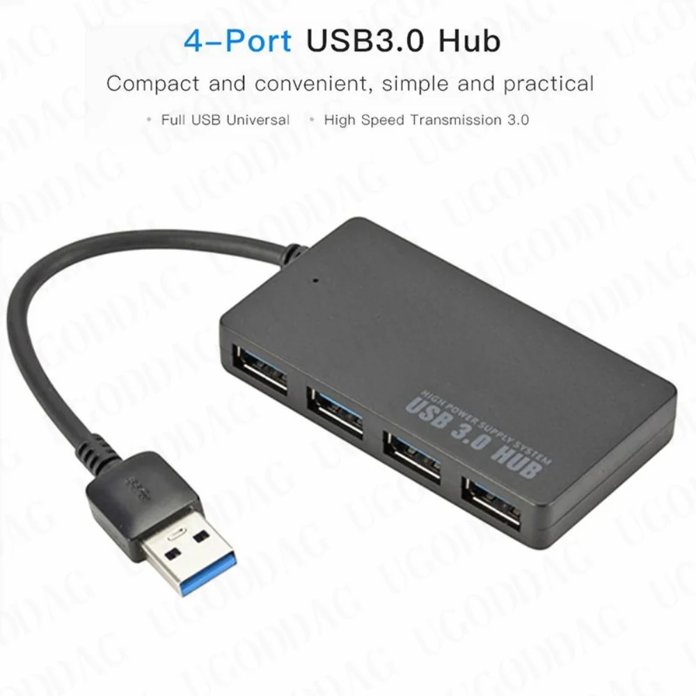 High Speed 4 Ports USB 3,0 Hub Multi-Datenkabel USB C Typ-C Splitter Expander Unterstützung Multi-Systeme Plug-and-Play-USB-Adapter