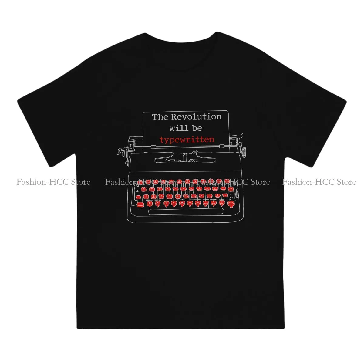 Typewriters Polyester TShirts The Revolution  Fans Print Men's T Shirt Funny Clothing