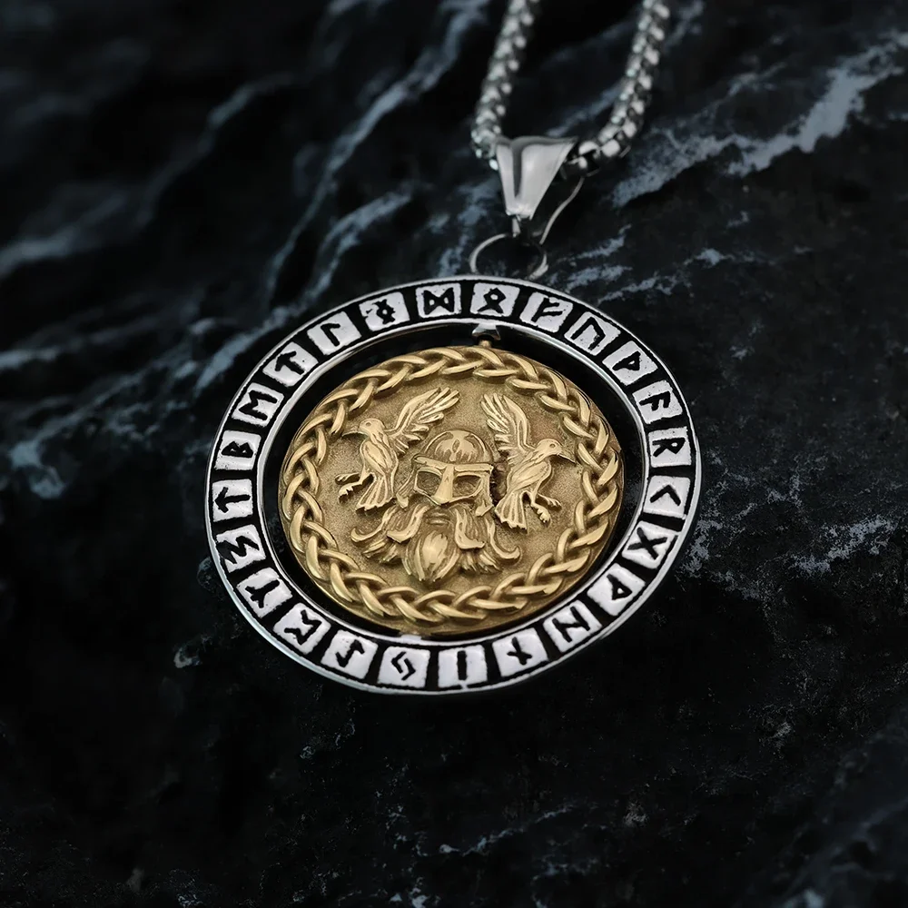 فايكنغ الشمال رايثيون الدورية التيتانيوم الصلب قلادة النمط الأوروبي جميلة الرجال موضة قلادة من الفولاذ المقاوم للصدأ #2