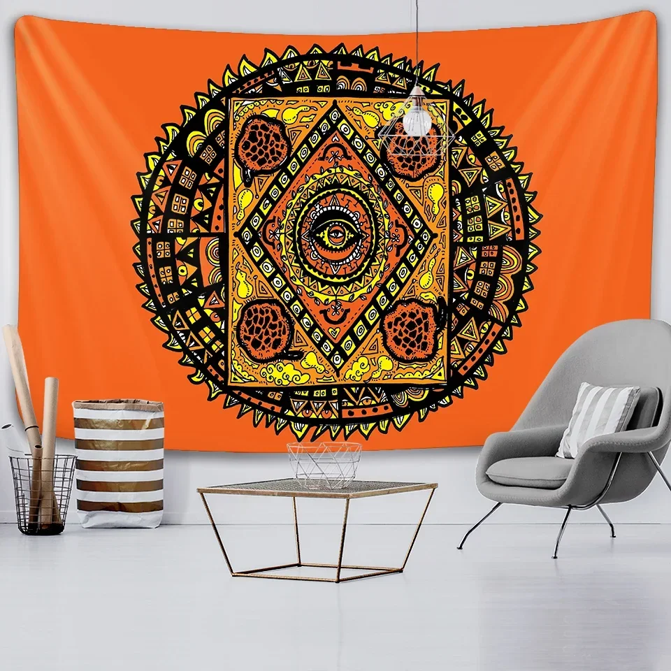 Indian Mandala psychedelic scene home art decorative tapestry Hippie Bohemian decorative sofa blanket Yoga mattress sheet