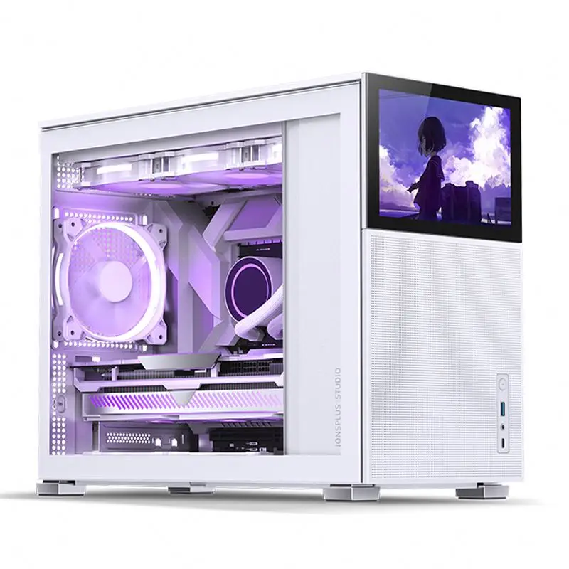 Hot Sale Computer  JONS-BO D31 MESH SCREEN White Middle Tower Gaming case Pc Computer