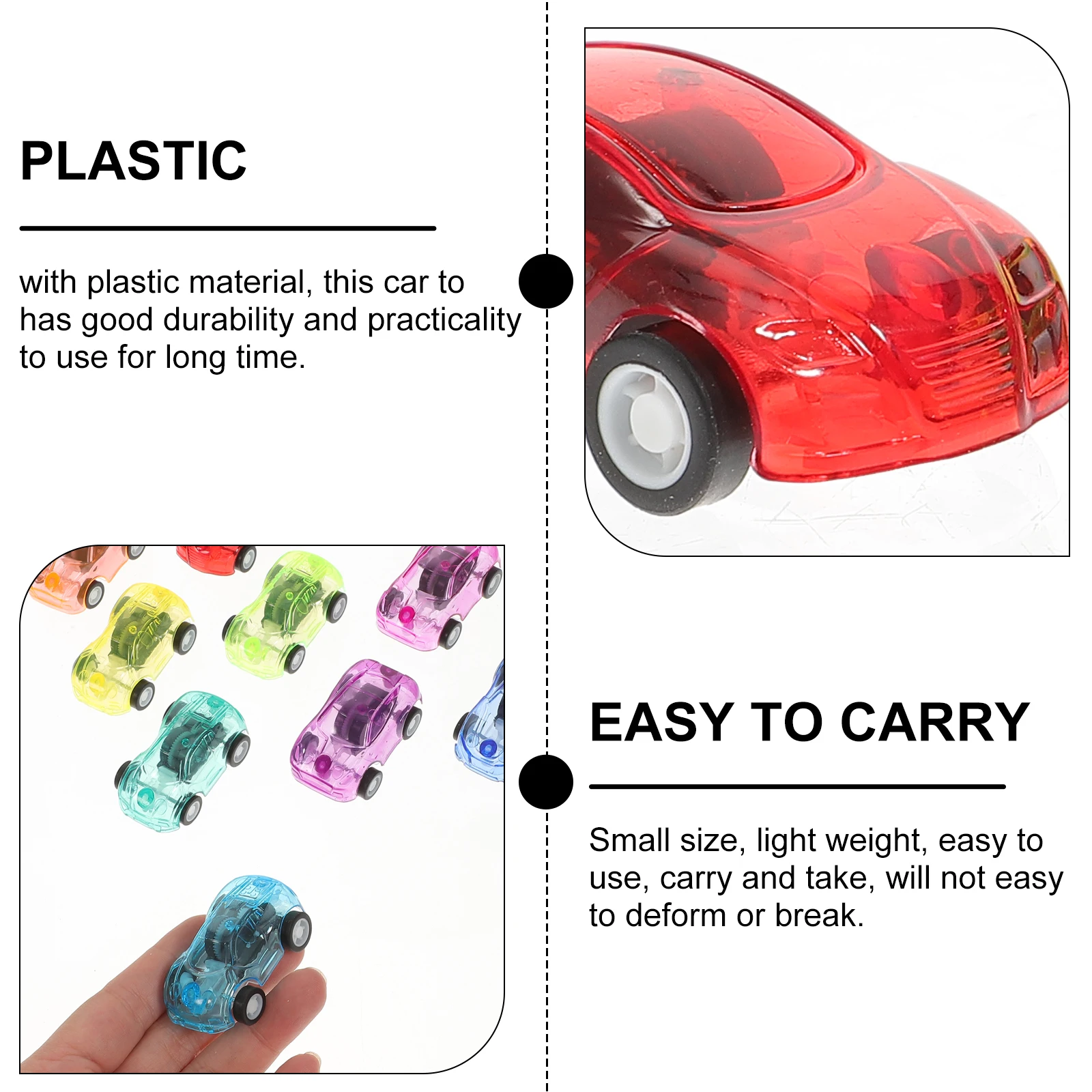 30 ชิ้นพลาสติกน้ําหนักเบาของเล่นเด็กดึงกลับรถของเล่น Non Remote Vehicle ของเล่นของขวัญ