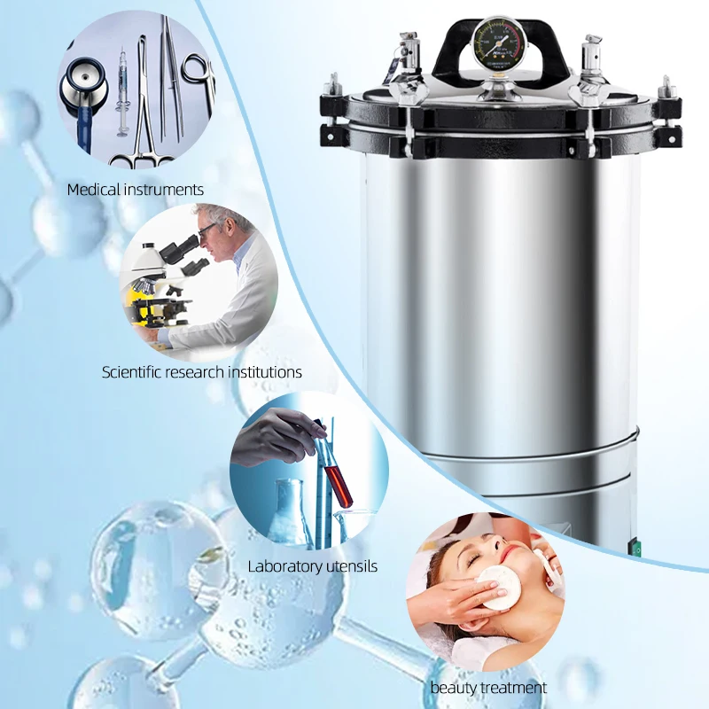 وعاء تعقيم 2KW معقم بخاري رقمي محمول بالضغط 18 24 30 لتر معقم الأوتوكلاف للفطر