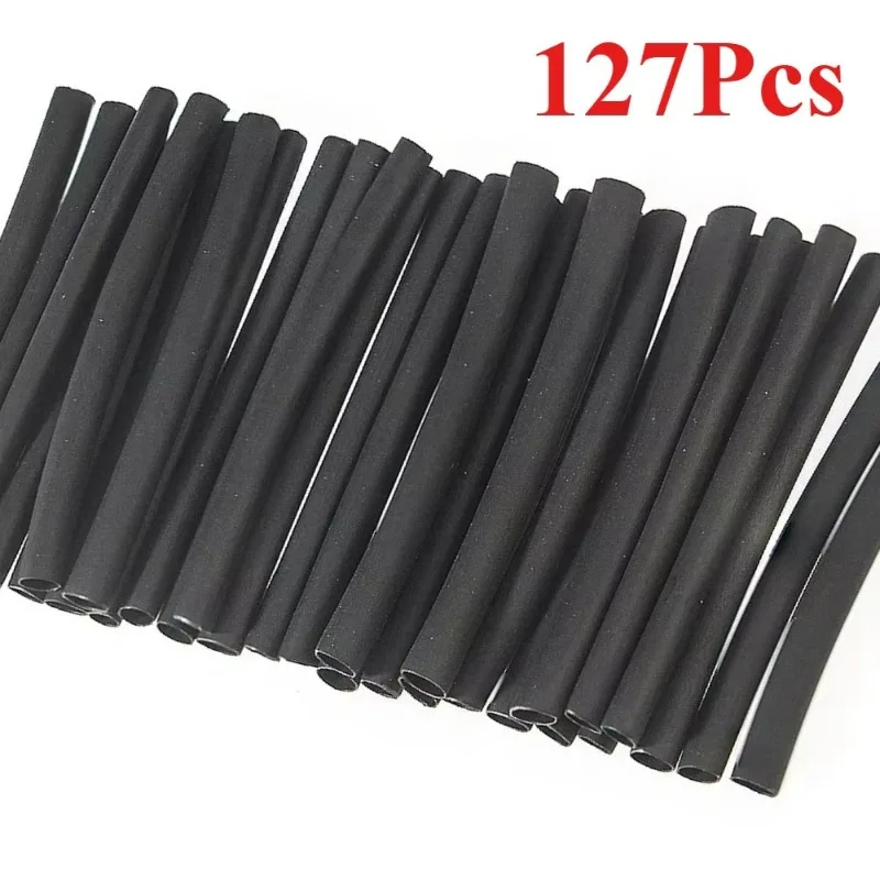127PCS Heat Shrink Tube Kit Thermoresistant Tubing Heat Shrink Wire Wrapping Electrical Connection Cable Insulation Sleeved
