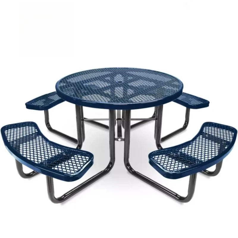 

Round Portable 46 Garden Extended Outdoor Metal Dining Table