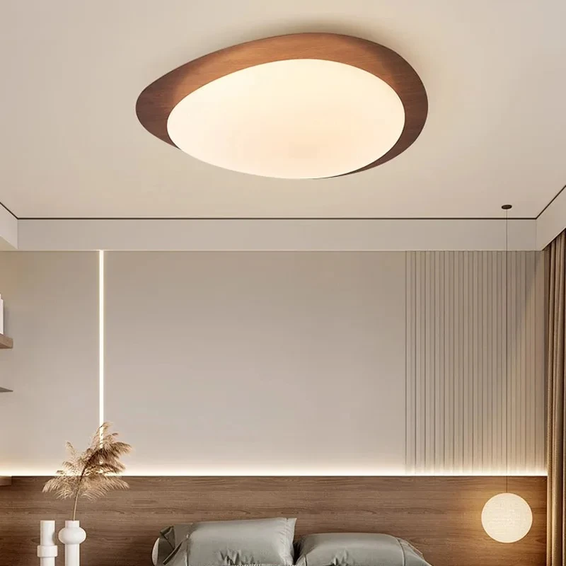 

Led Wooden Ceiling Lamp Dining Room Living Room Room Ceiling Light Hotel Guest Room Balcony Scandinavian Lights Walnut color